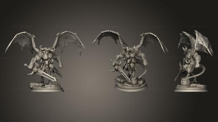 Статуэтки герои, монстры и демоны (Малакода, STKM_2928) 3D модель для ЧПУ станка
